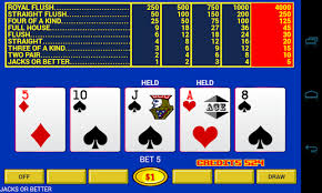 Raking it in at  Video Poker Game